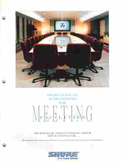 Каталог Shure Guide to Audio Systems for Meeting facilities, 54-556, Баград.рф